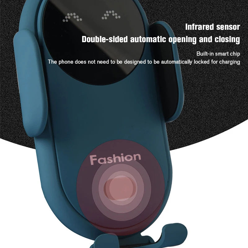 Fashion Smart Sensoor Car Wireless Charger Phone Stand Automatic Clamping Car Fast Charger Mobile Holder Mount In Car Air Outlet