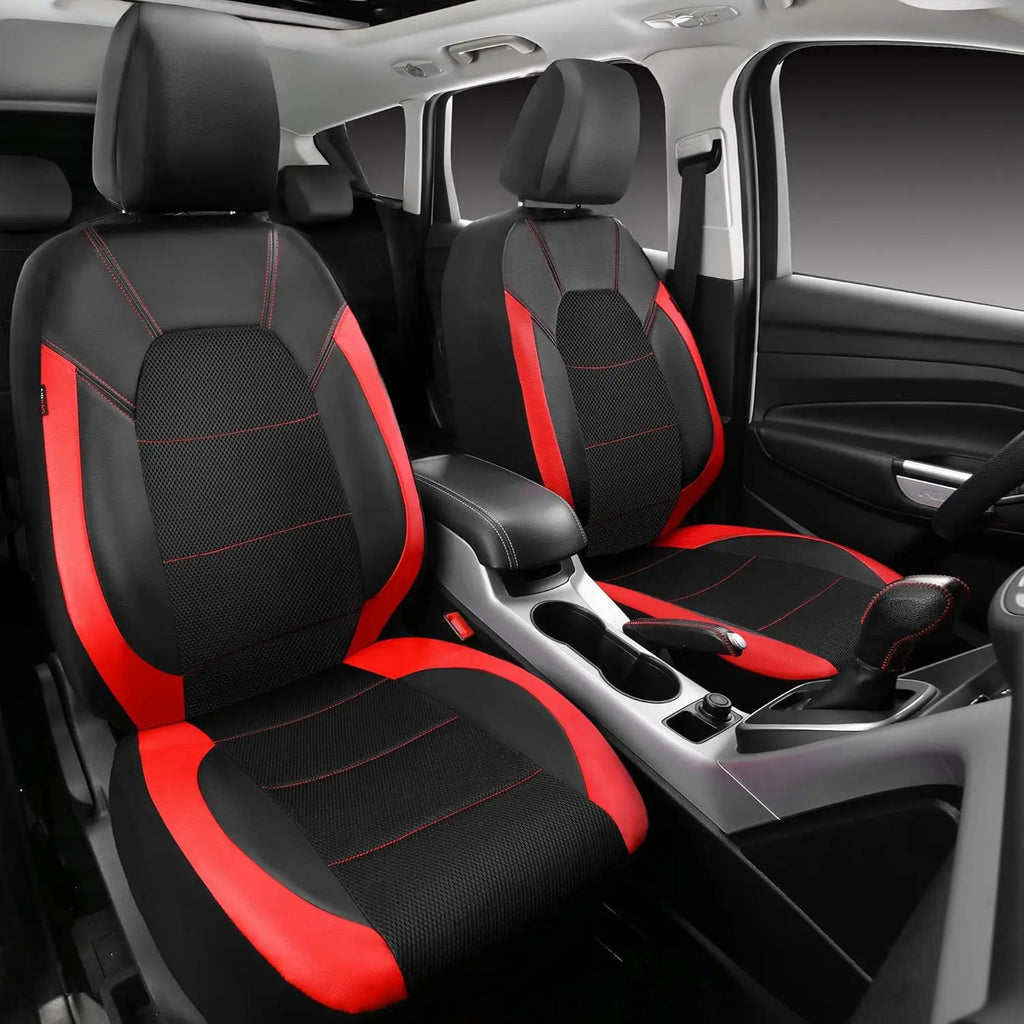 Universal 9 Pcs Car Seat Covers Full Set,5-Seat Leather Protectors with Headrest Covers,Waterproof Breathable for Cars SUVs