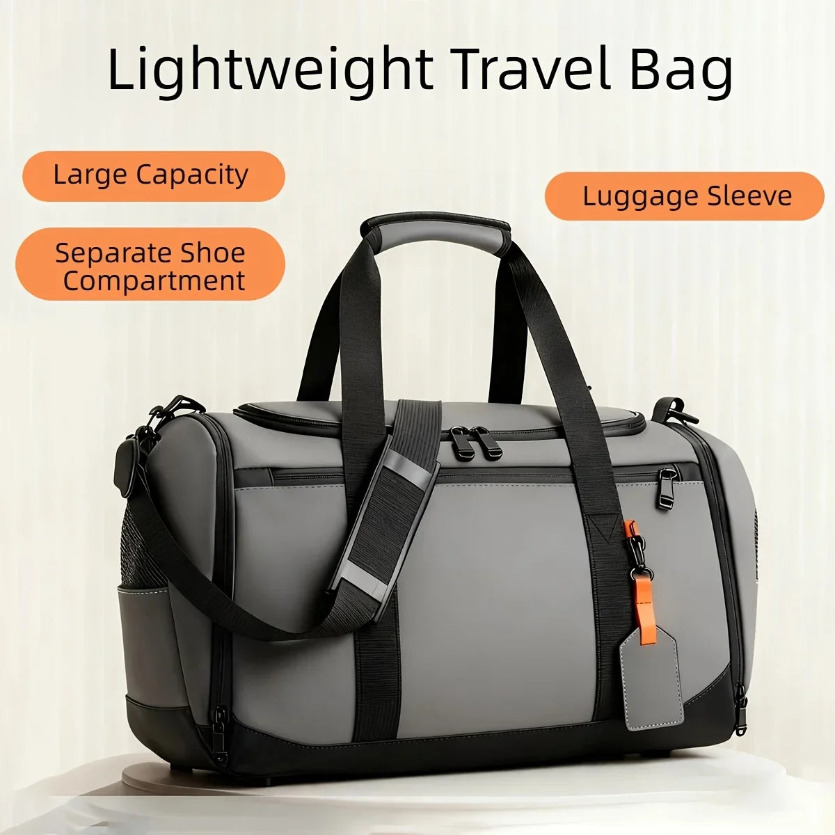 Large Capacity Travel Bag,Portable Overnight Duffel Bag,Sport Fitness Tote Bag,Perfect for Fitness, Sports And Adventures