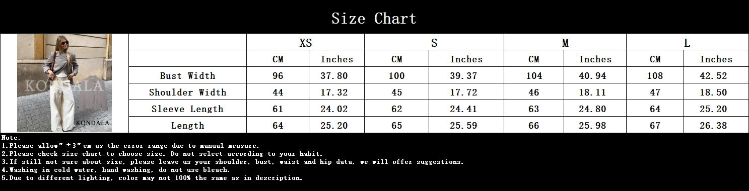 KONDALA Elegant Commute Hacking Blazer Women‘s Semi-Open Trendy Blazer 2026 Spring Fashion High Street Vacation Casual Blazer