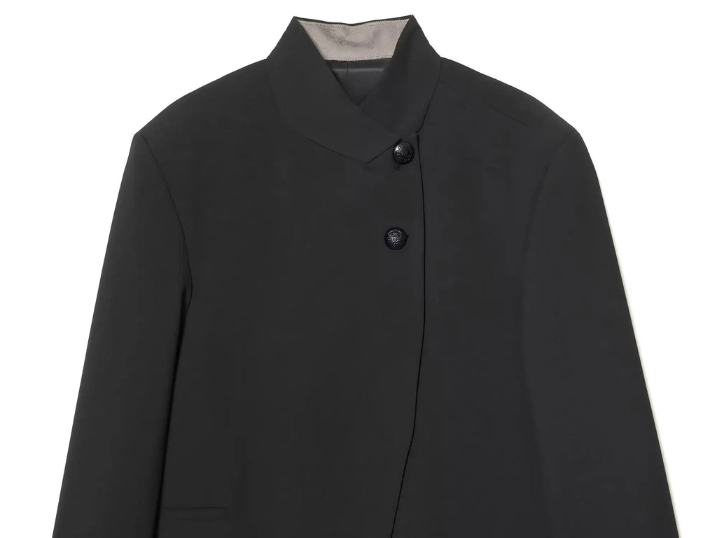 KONDALA Women Trendy Black Hacking Commute Blazer Turtleneck Blazer 2026 Spring Fall Office Lady Simple Party Holiday Blazer