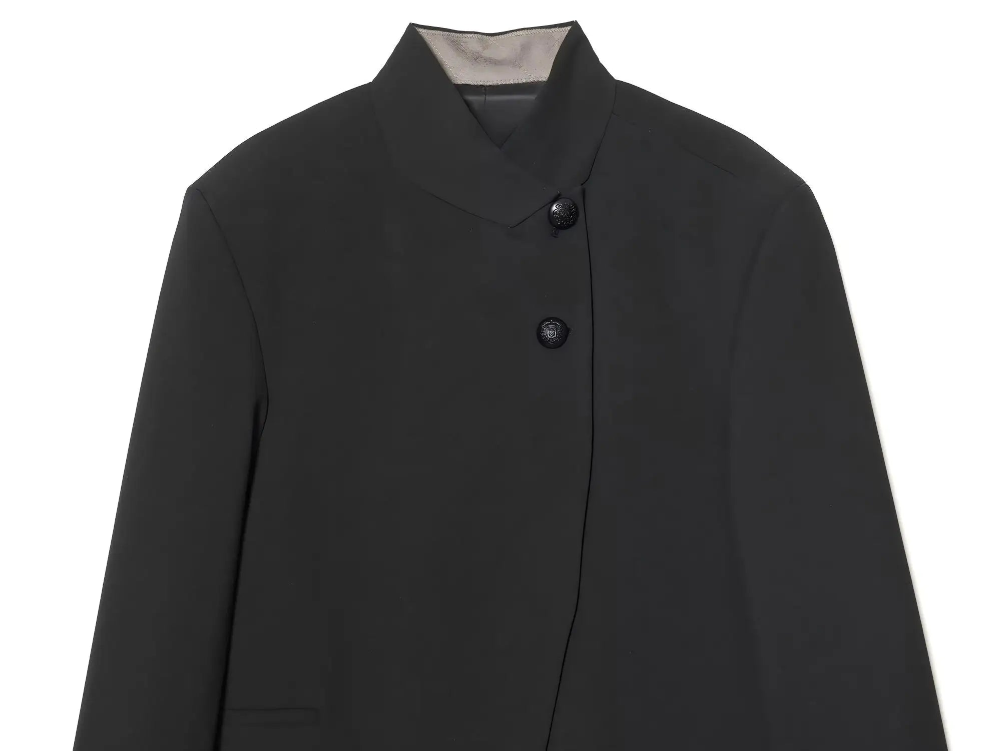 KONDALA Women Trendy Black Hacking Commute Blazer Turtleneck Blazer 2026 Spring Fall Office Lady Simple Party Holiday Blazer