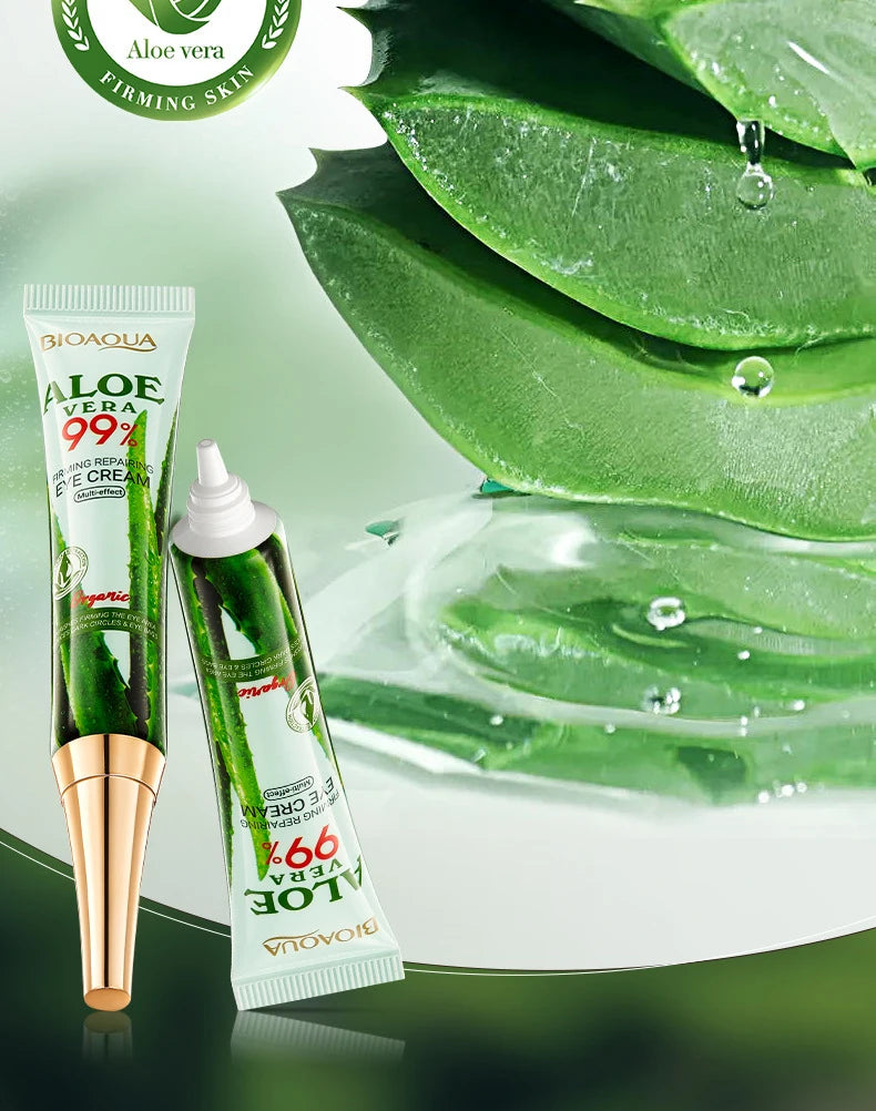 2pcs/kit BIOAQUA Aloe Vera Skin Care Sets Face Eye Cream Moisturizing Hydrating Firming Aloe Creams Face Skin Care Set