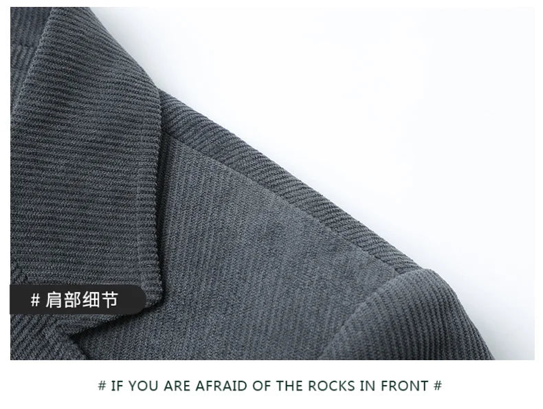 Blazer Hombre High-quality Men's Fashionable Corduroy Jacket Business Casual Social Banquet Formal Suit Jacket Plus Size Blaze