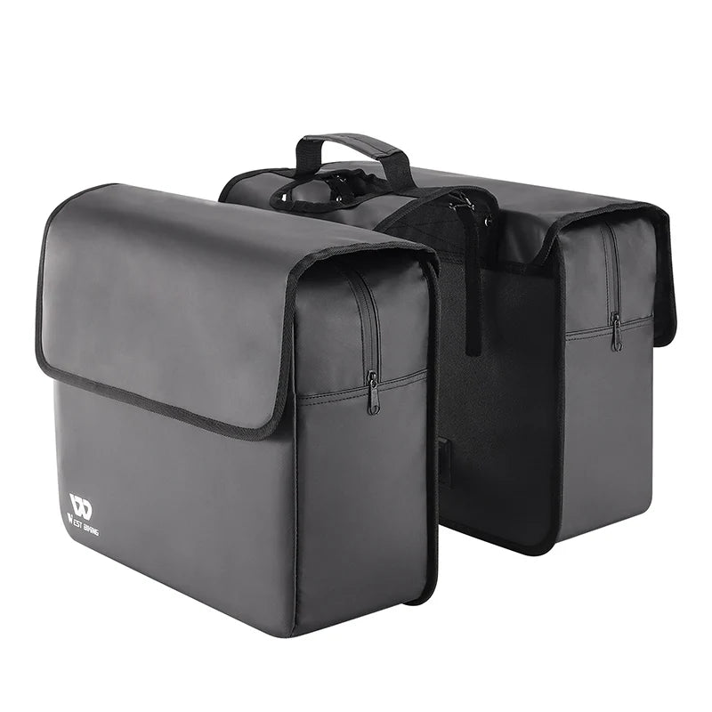 WEST BIKING Bicycle Bag 36L Multifunctional Saddle Bag Waterproof MTB Bike Rack Bag Travel 2 In 1 Big Capacity Bicycle Rear Bag