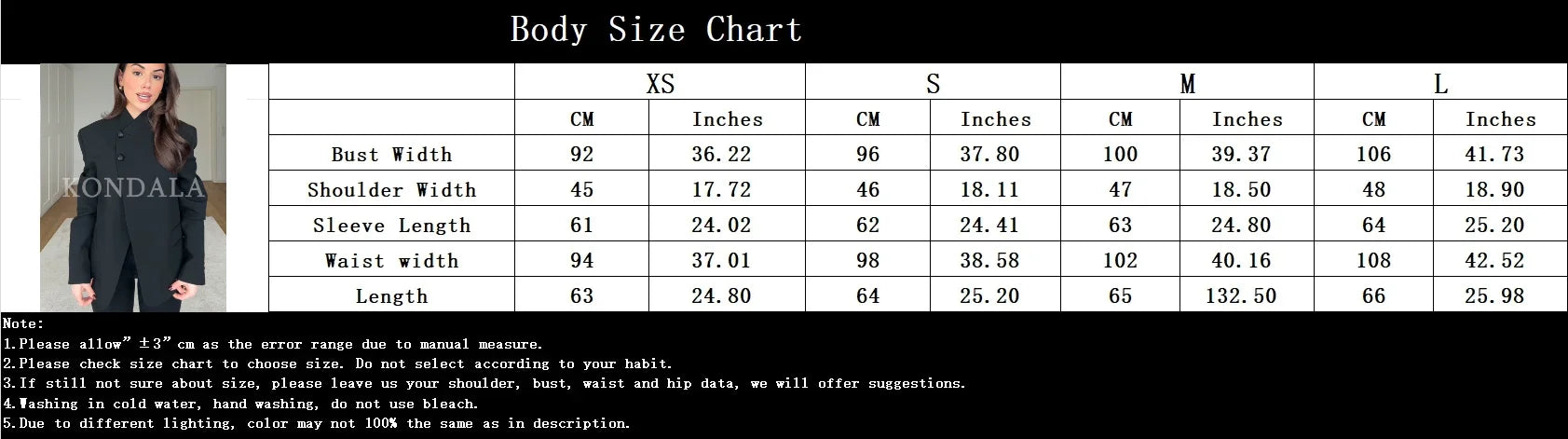 KONDALA Women Trendy Black Hacking Commute Blazer Turtleneck Blazer 2026 Spring Fall Office Lady Simple Party Holiday Blazer