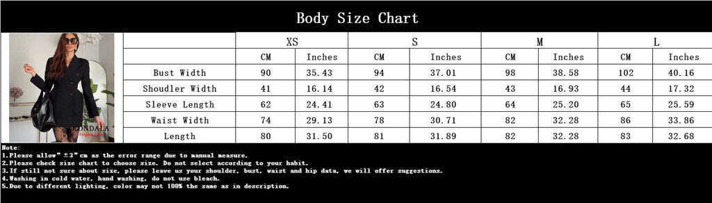 KONDALA Women Oversize Blazer Kilt Hemline Shoulder Pads Blazer Fashion 2026 New Spring Fall High Street Cool Office Lady Blazer