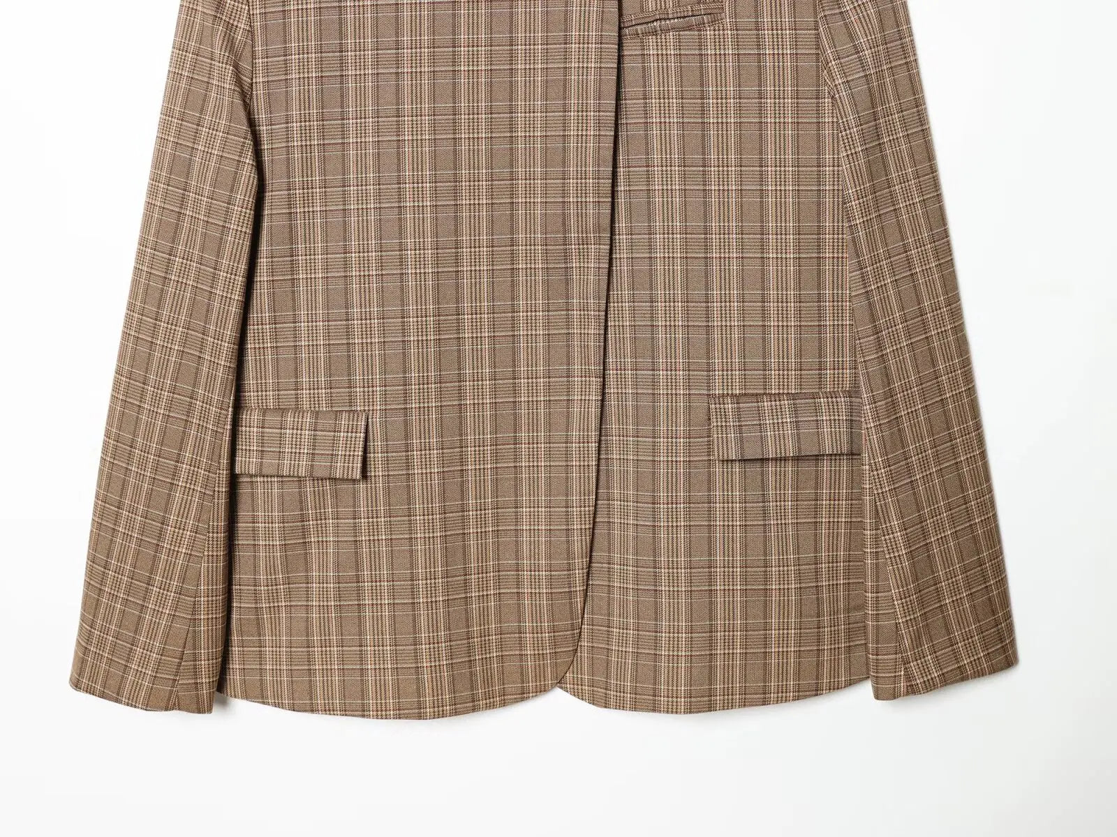 KONDALA Vintage Chic Plaid Blazer Women 2026 Spring Trends Hacking Blazer Elegant Commute High Street Lady Single Buckle Blazer
