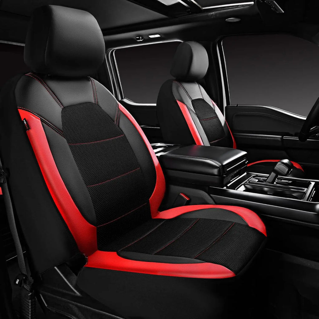Universal 9 Pcs Car Seat Covers Full Set,5-Seat Leather Protectors with Headrest Covers,Waterproof Breathable for Cars SUVs