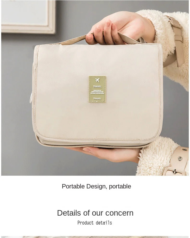Travel Makeup Bag High Capacity Toiletries Storage Pouch Travel Make Up Organizer Waterproof Beauty Bag Bathroom Wash Bag