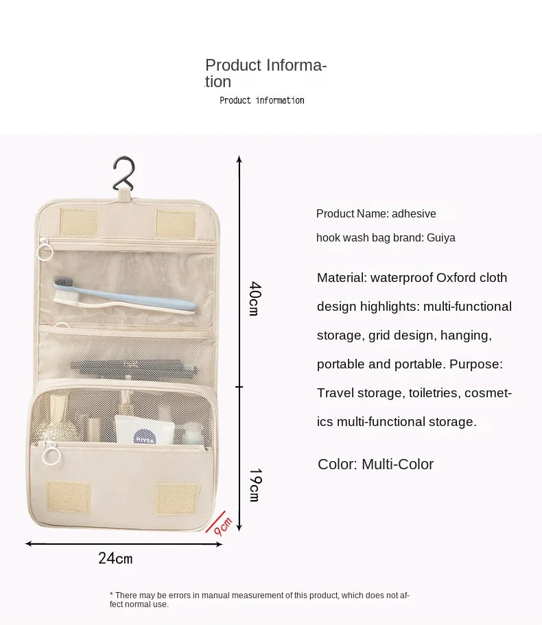 Travel Makeup Bag High Capacity Toiletries Storage Pouch Travel Make Up Organizer Waterproof Beauty Bag Bathroom Wash Bag