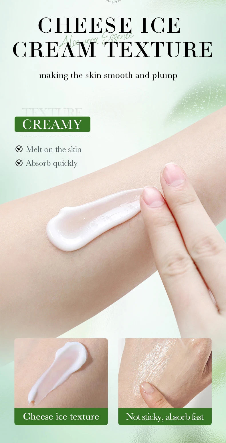 2pcs/kit BIOAQUA Aloe Vera Skin Care Sets Face Eye Cream Moisturizing Hydrating Firming Aloe Creams Face Skin Care Set
