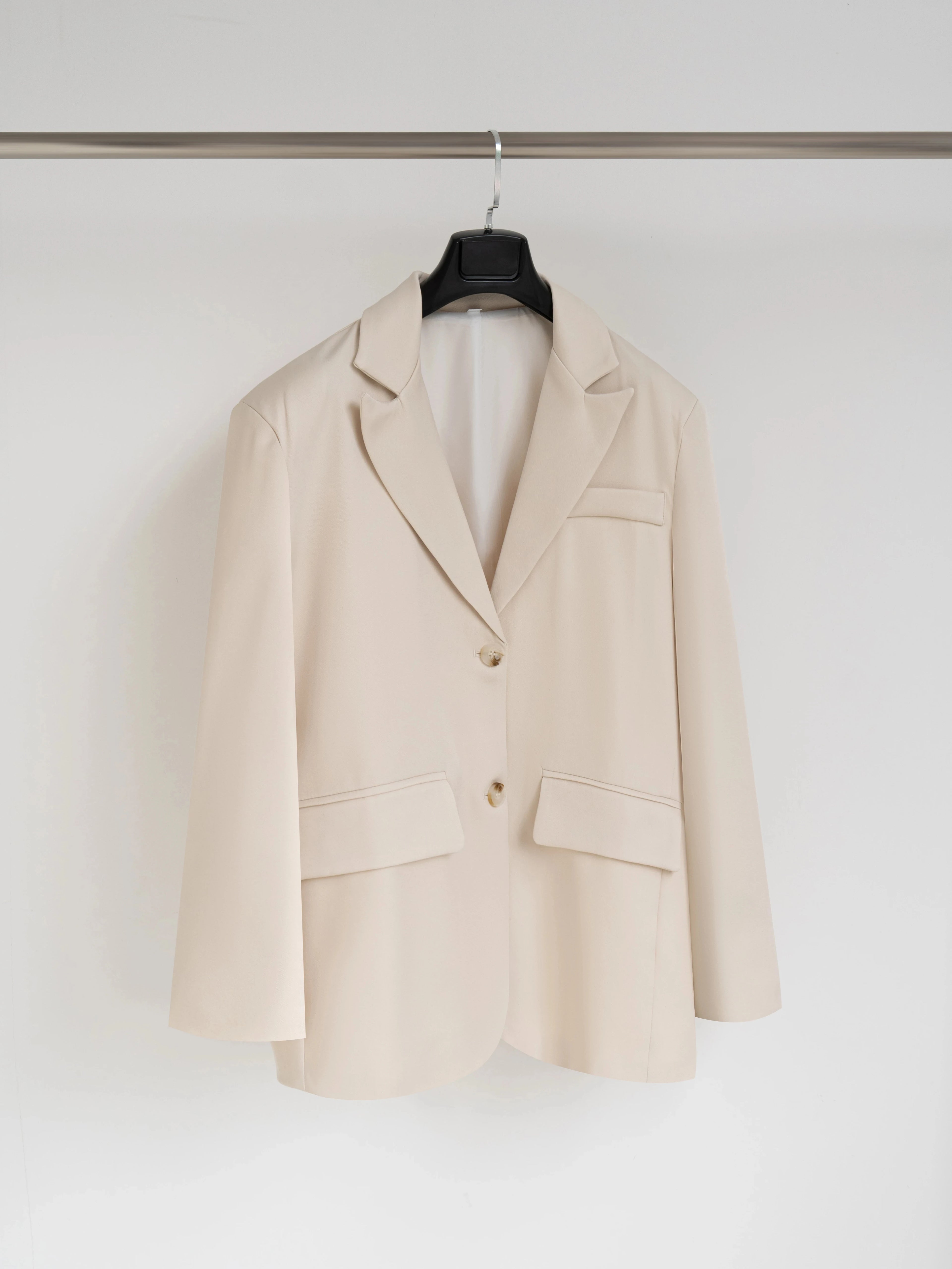 2025 Elegant Blazer Coat For Women Fashion Pockets Lapel Oversized Suit Jackets  New Autumn Office Lady Casual Loose Outerwear
