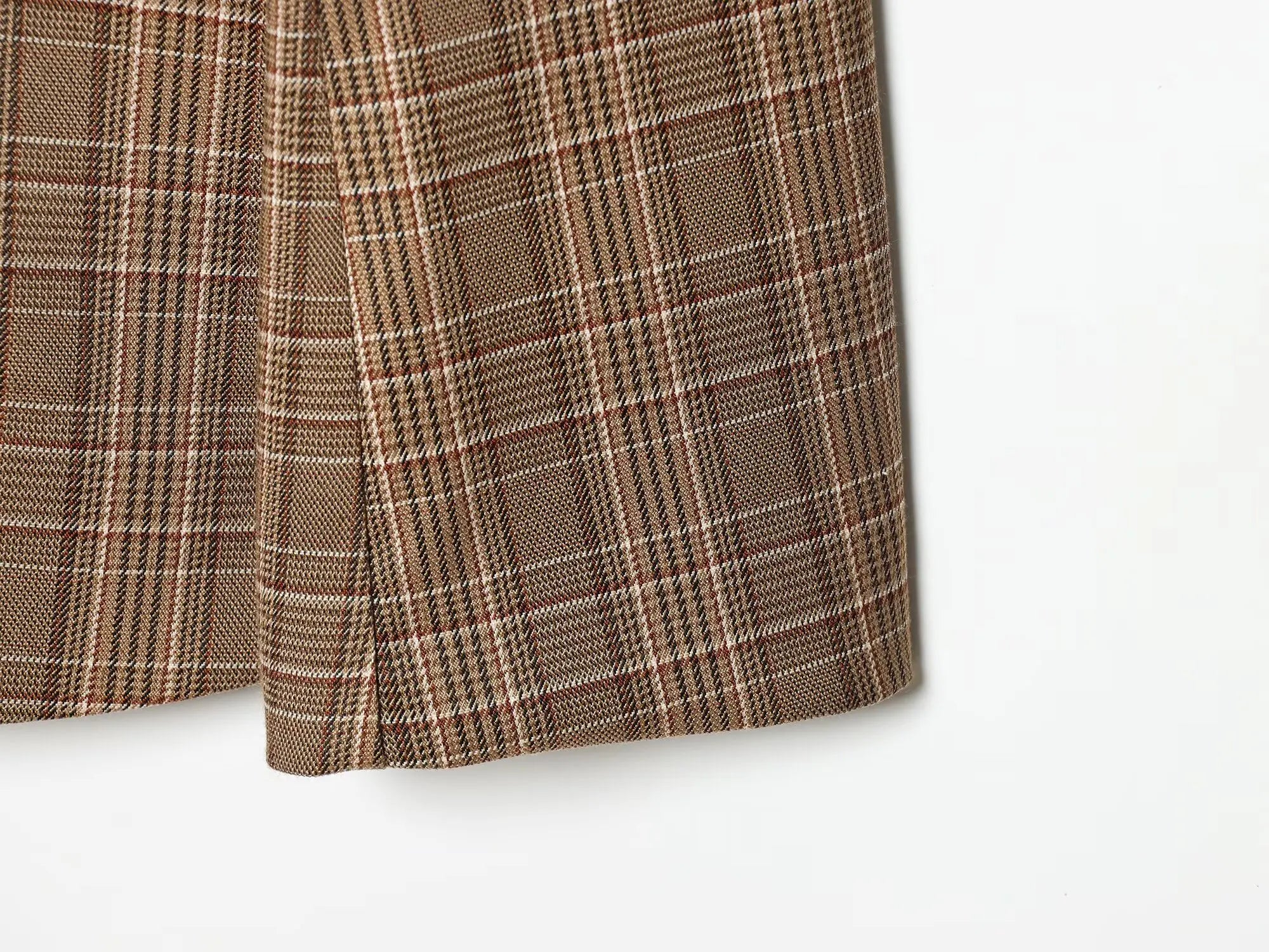 KONDALA Vintage Chic Plaid Blazer Women 2026 Spring Trends Hacking Blazer Elegant Commute High Street Lady Single Buckle Blazer