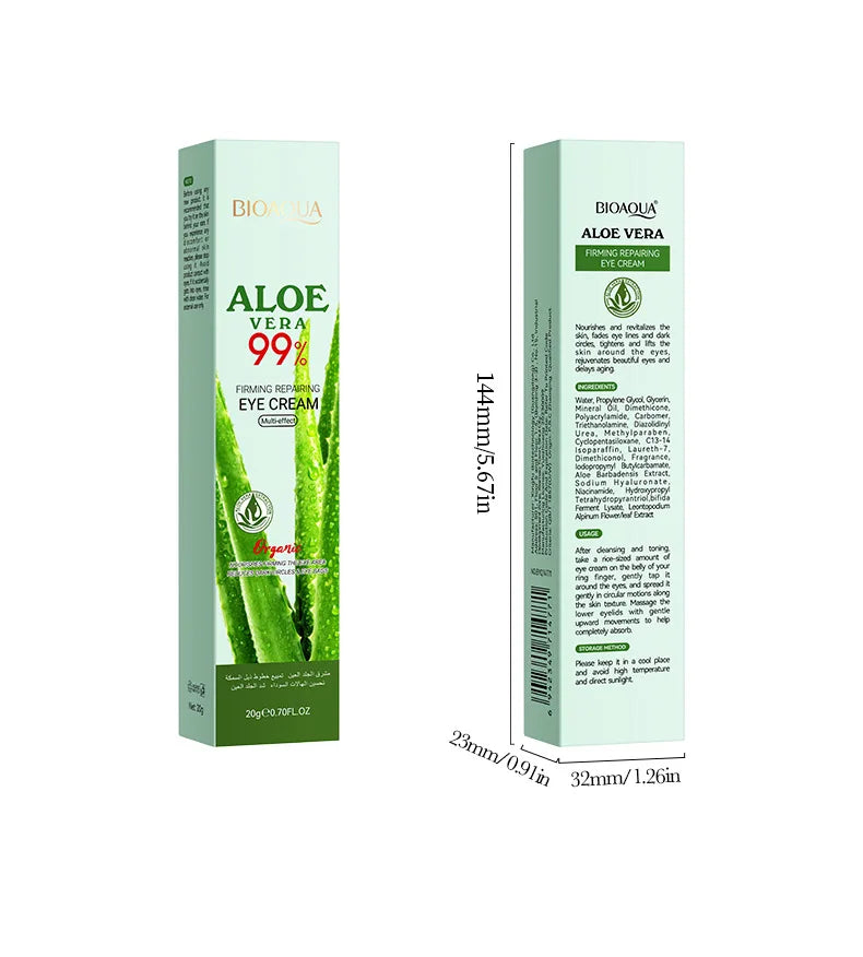 2pcs/kit BIOAQUA Aloe Vera Skin Care Sets Face Eye Cream Moisturizing Hydrating Firming Aloe Creams Face Skin Care Set