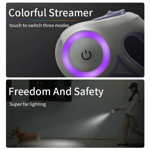 LED Retractable Dog Leash