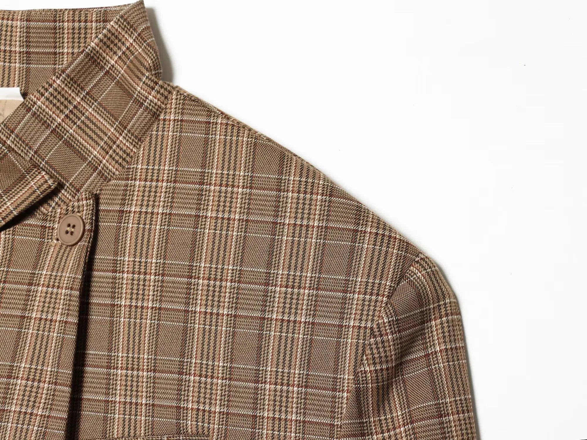 KONDALA Vintage Chic Plaid Blazer Women 2026 Spring Trends Hacking Blazer Elegant Commute High Street Lady Single Buckle Blazer