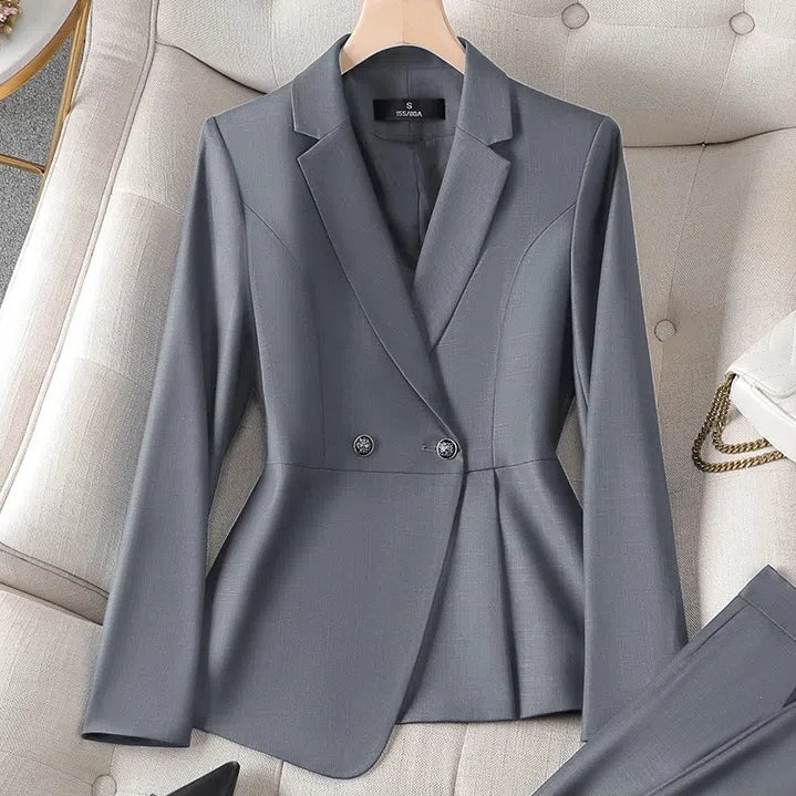 Plus Size Ladies Blazer Jacket Women Temperament Design OL Sense Niche Fashion Career Formal Dress Interview Workwear Suits
