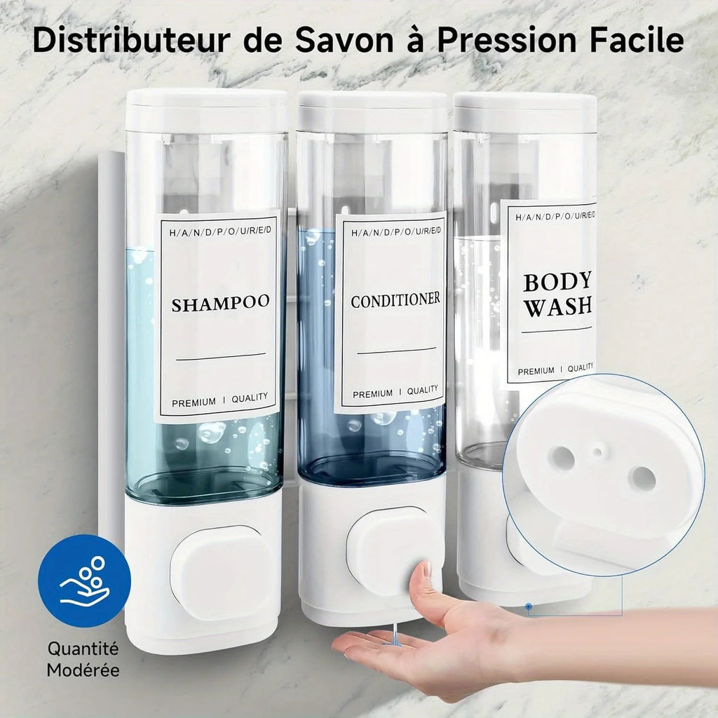 3-in-1 Wall-Mounted Shower Dispenser