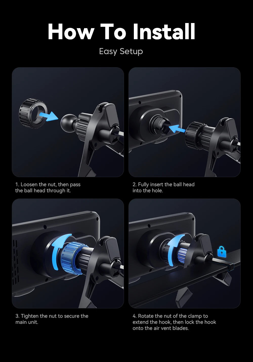 Essager 15W Car Wireless Charger Dual Coil One-Touch Rotatable Car Phone Holder For Samsung Galaxy Z Fold6 5 4 Flip 6 5 4 iPhone