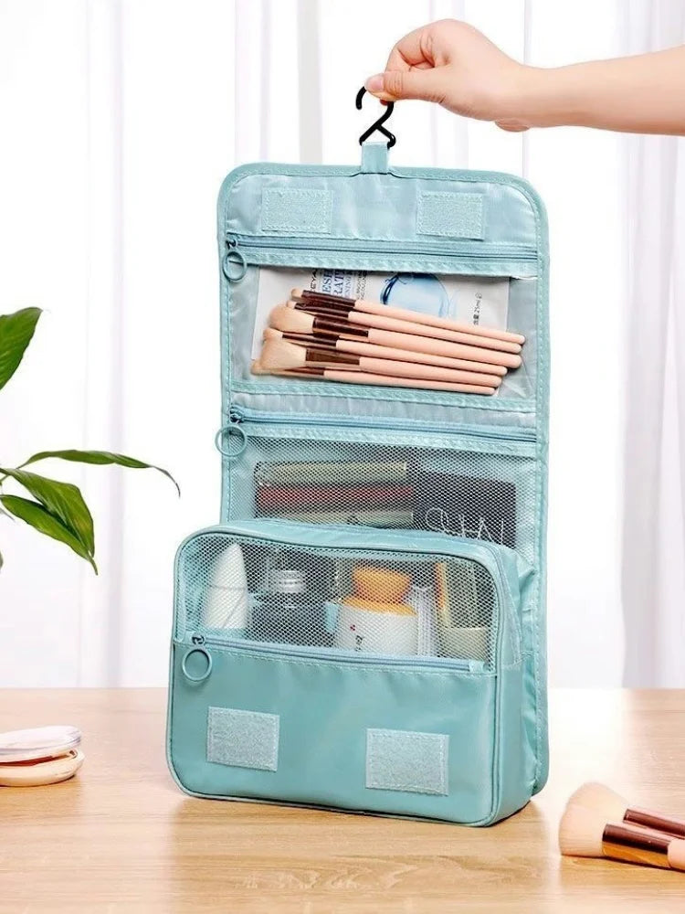 Travel Makeup Bag High Capacity Toiletries Storage Pouch Travel Make Up Organizer Waterproof Beauty Bag Bathroom Wash Bag