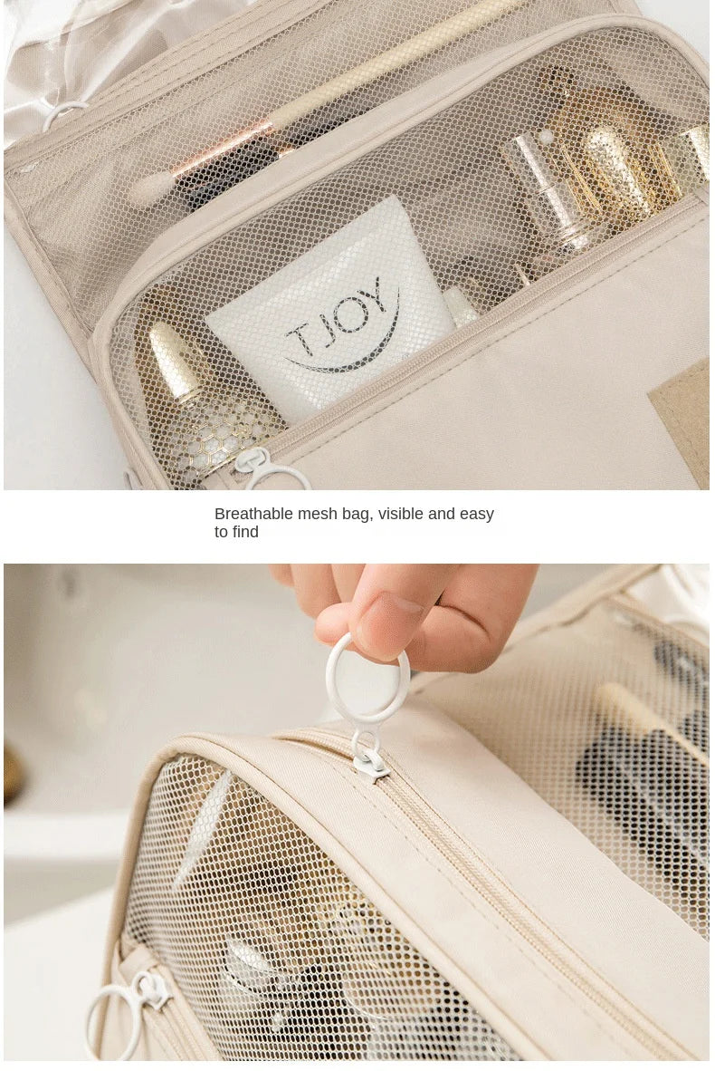 Travel Makeup Bag High Capacity Toiletries Storage Pouch Travel Make Up Organizer Waterproof Beauty Bag Bathroom Wash Bag