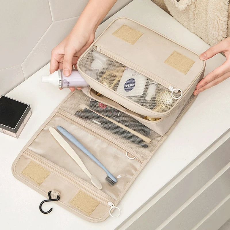 Travel Makeup Bag High Capacity Toiletries Storage Pouch Travel Make Up Organizer Waterproof Beauty Bag Bathroom Wash Bag