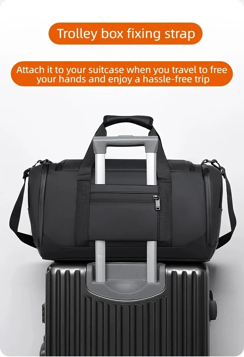 Large Capacity Travel Bag,Portable Overnight Duffel Bag,Sport Fitness Tote Bag,Perfect for Fitness, Sports And Adventures
