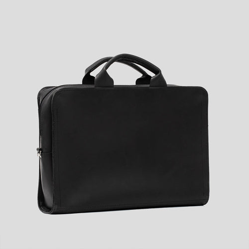 Leather Laptop Bag — Black